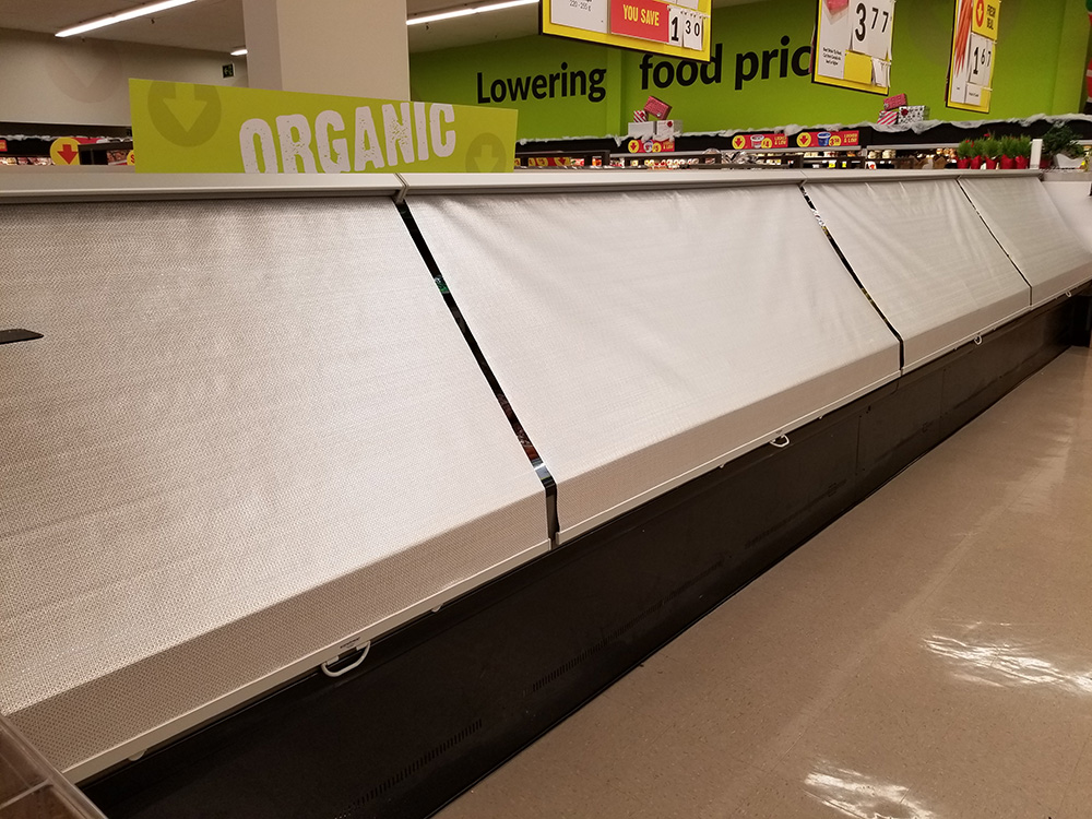 Supermarket refrigeration energy saving