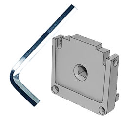 Immagine del foro di tensione della molla a forma di chiave esagonale a brugola