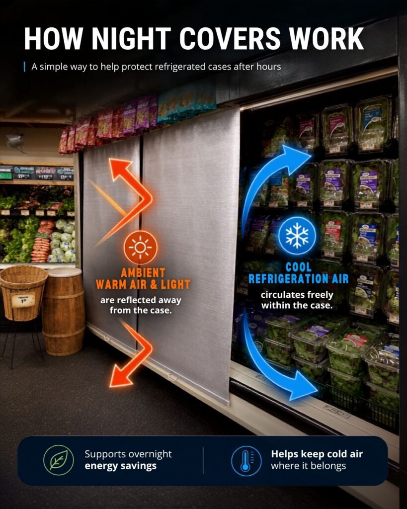 supermarket energy savings overnight